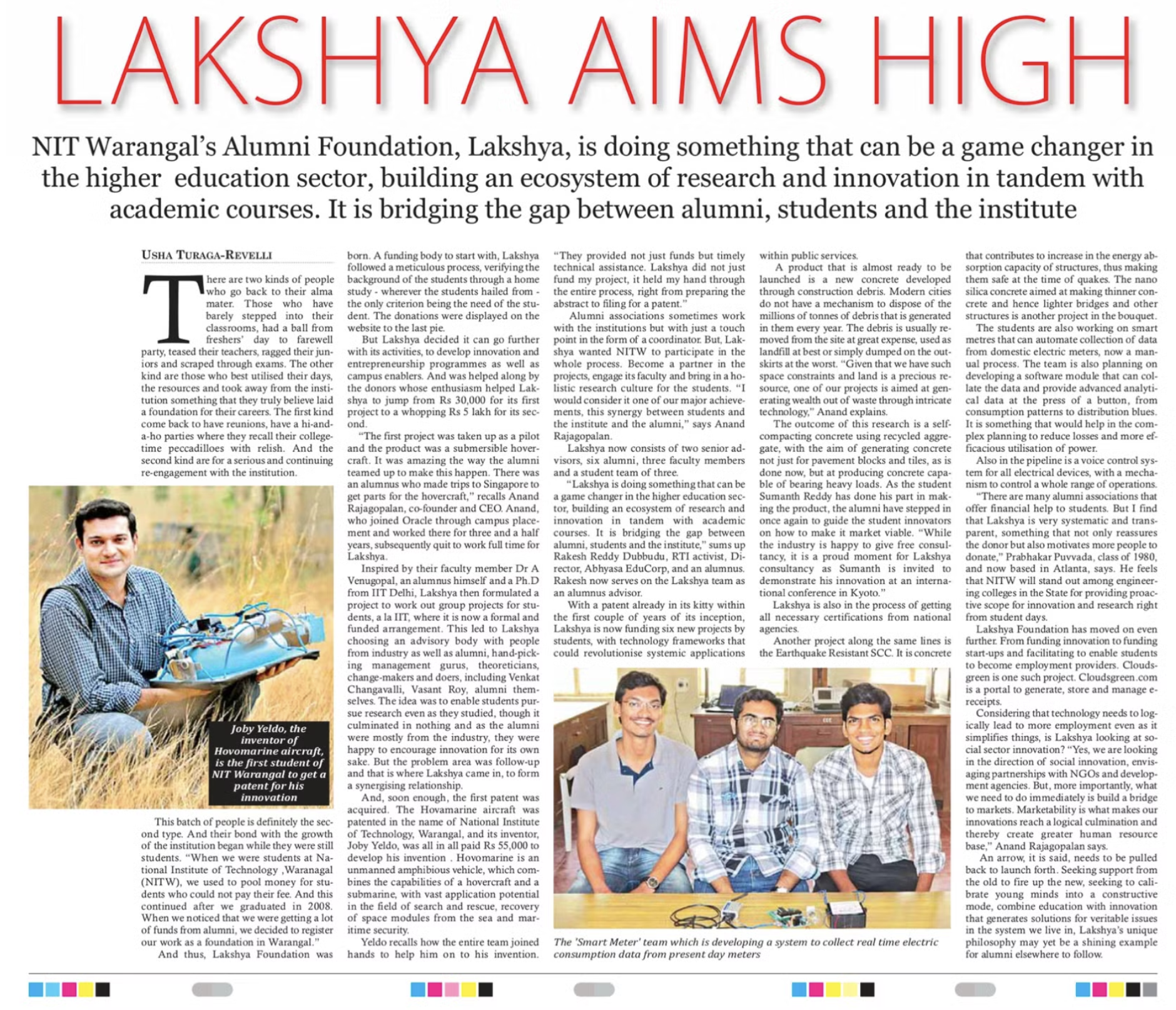 News Paper article on Lakshya Foundation