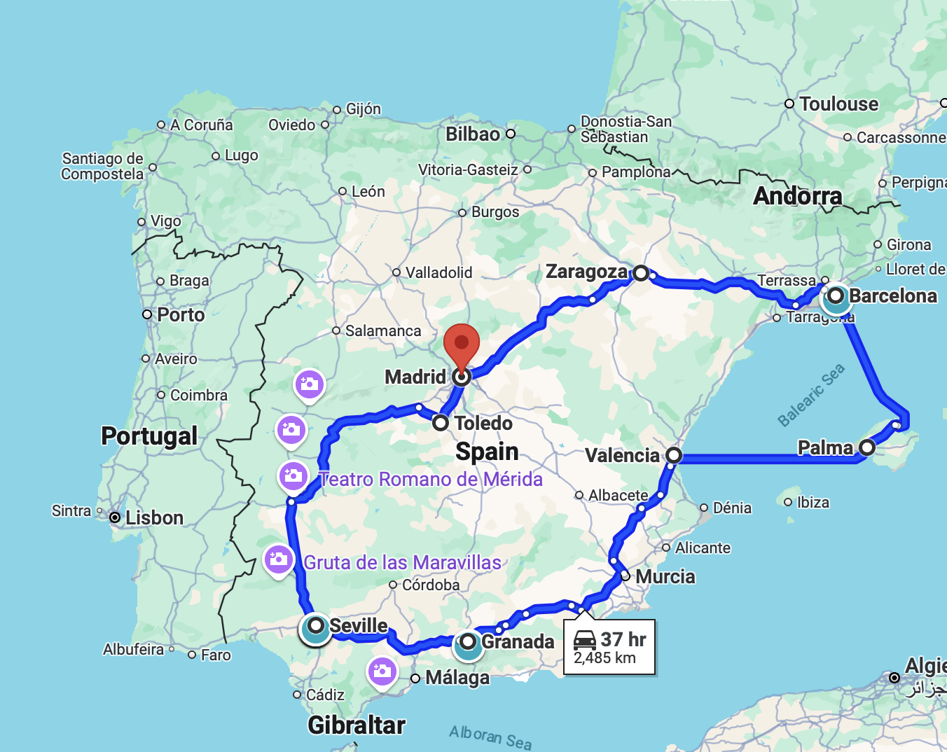 Roadtrip in Spain