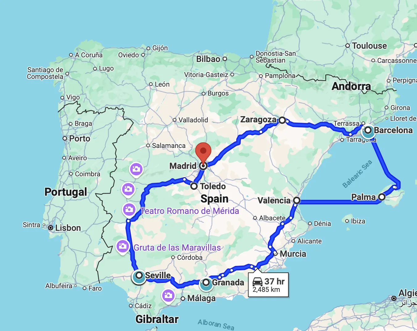 Roadtrip in Spain